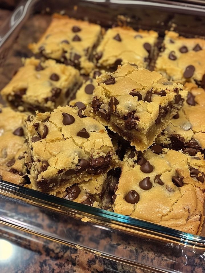 Lazy Chocolate Chip Cookie Bars Recipe