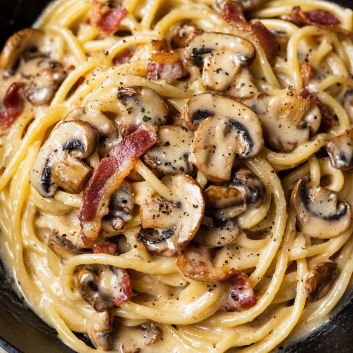 Bacon and Mushroom Pasta