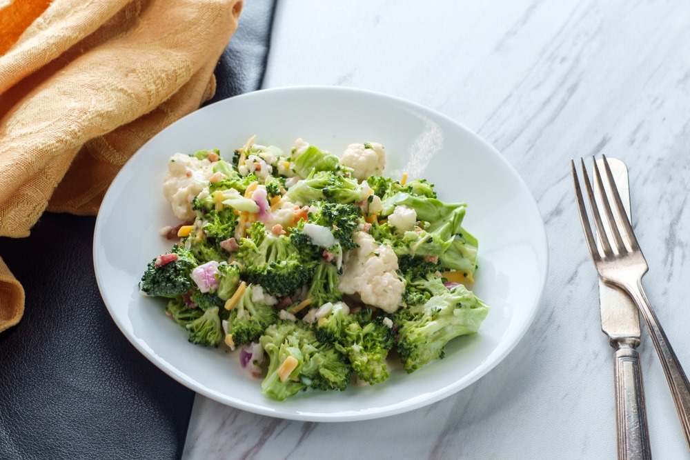 Broccoli Cauliflower Salad