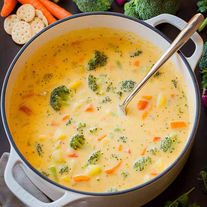 Cheddar Broccoli Potato Soup