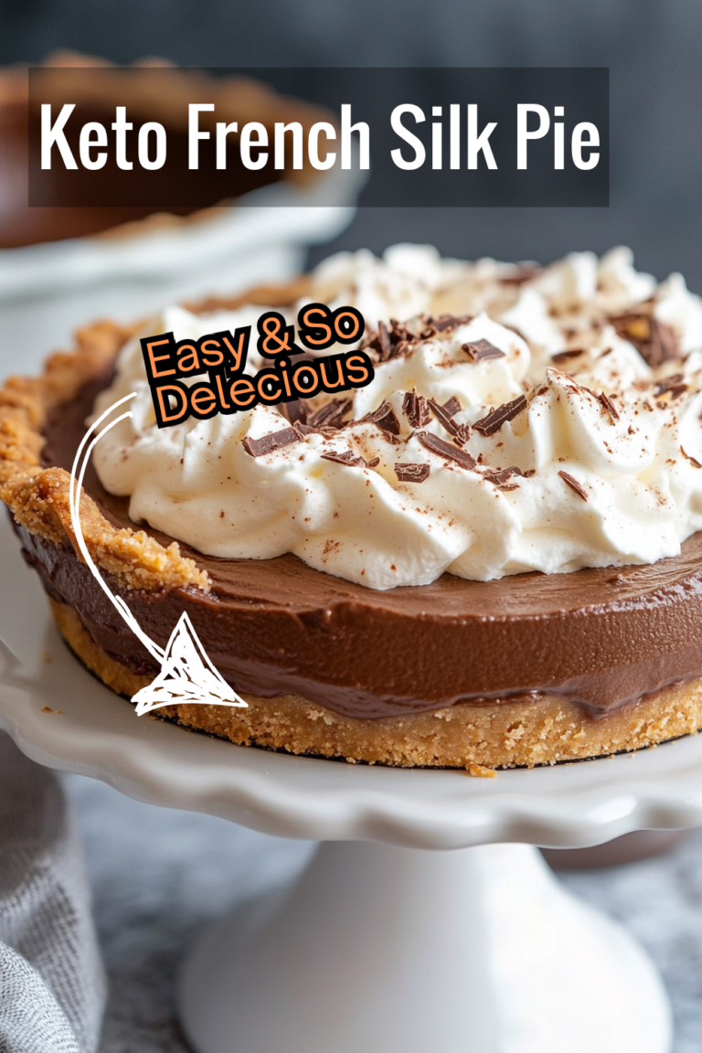 Keto French Silk Pie with Whipped Cream