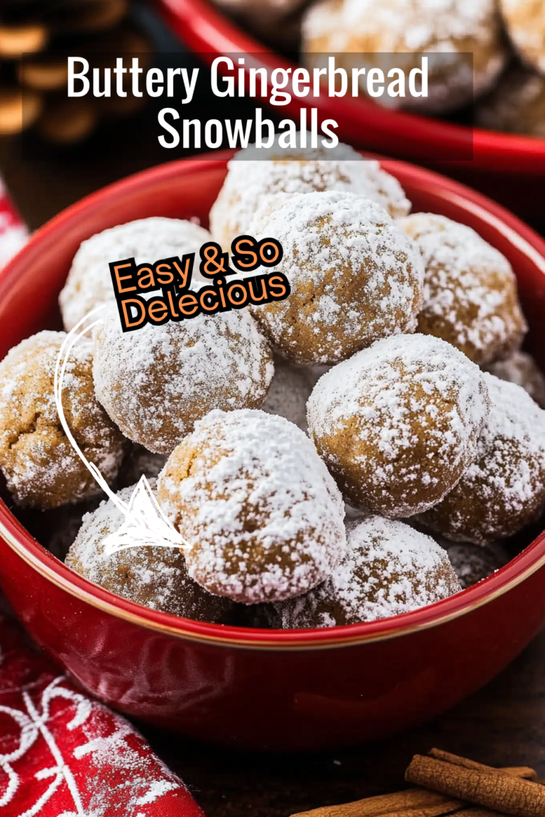 Buttery and Spiced Gingerbread Snowballs