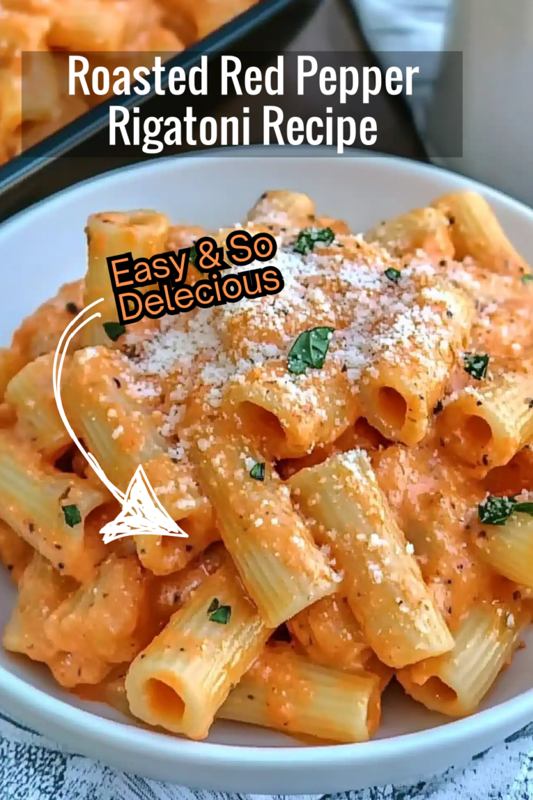 Weeknight Roasted Red Pepper Rigatoni