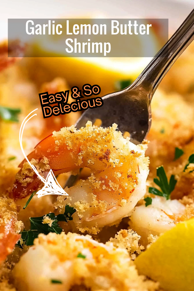 Garlic Butter Baked Shrimp with Lemon