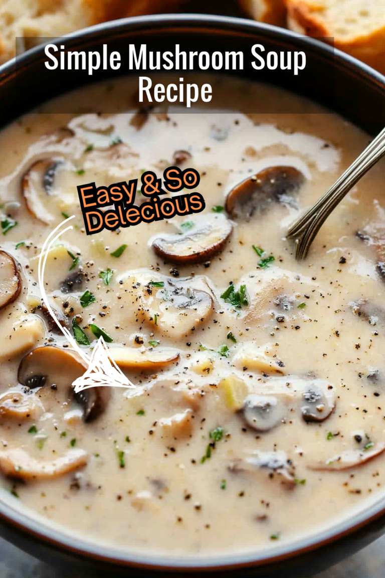 Simple Creamy Mushroom Soup Recipe