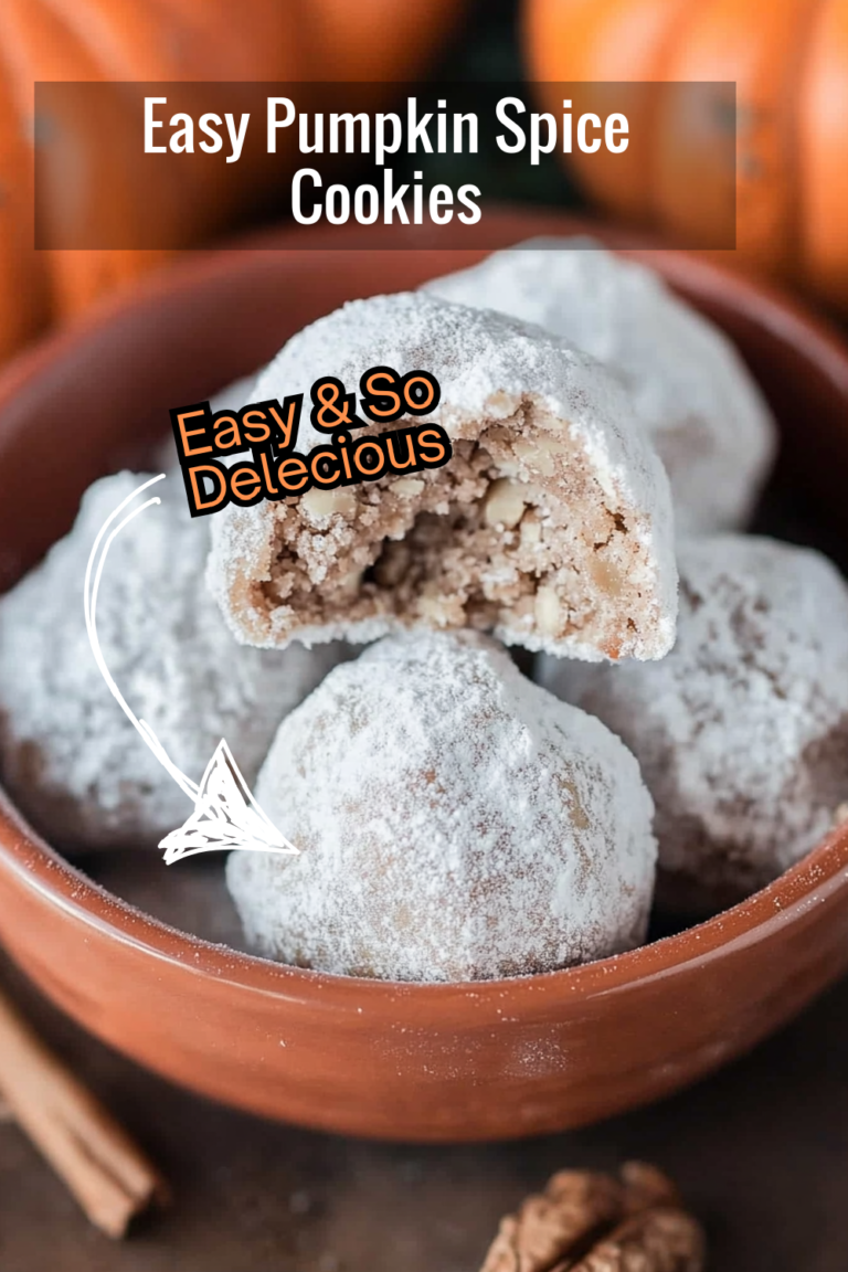 Easy Pumpkin Spice Snowball Cookies