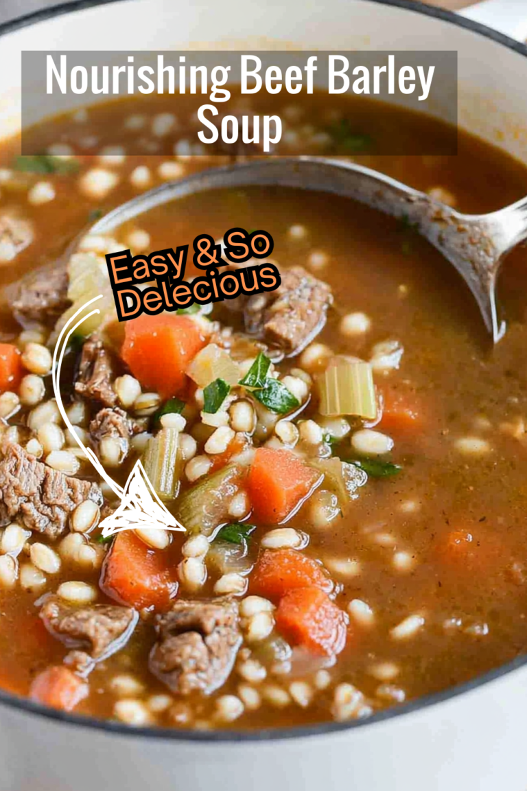 Nourishing Beef Barley Soup with Vegetables