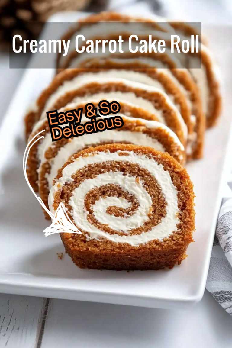 Creamy Carrot Cake Roll with Spices