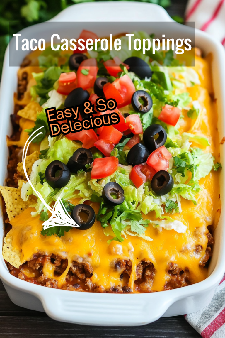 Taco Casserole with Fresh Toppings