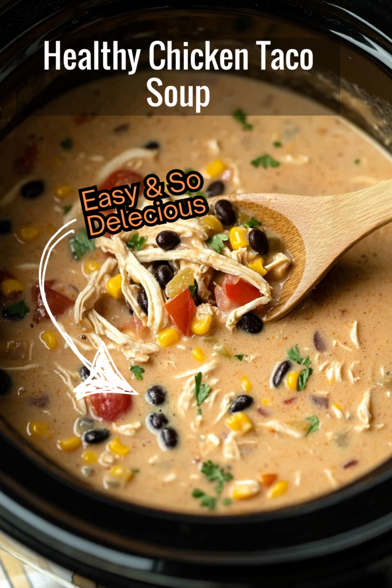 Healthy Chicken Taco Soup with Beans