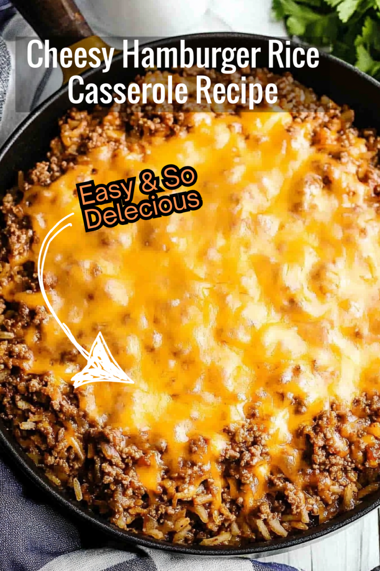 Creamy Cheesy Hamburger Rice Casserole