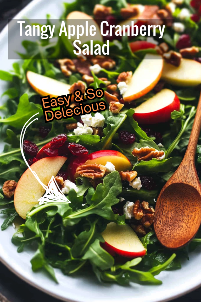 Apple Walnut Cranberry Salad with a Tangy Dressing