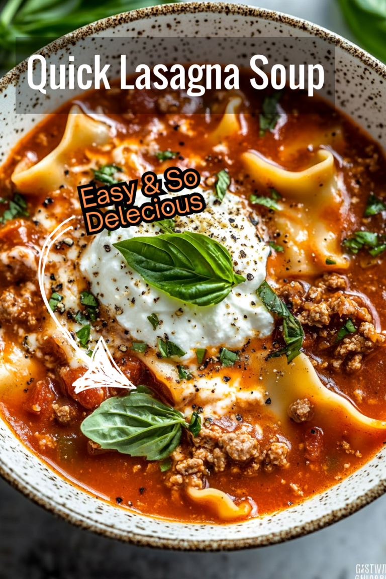 Quick Crockpot Lasagna Soup for Busy Nights