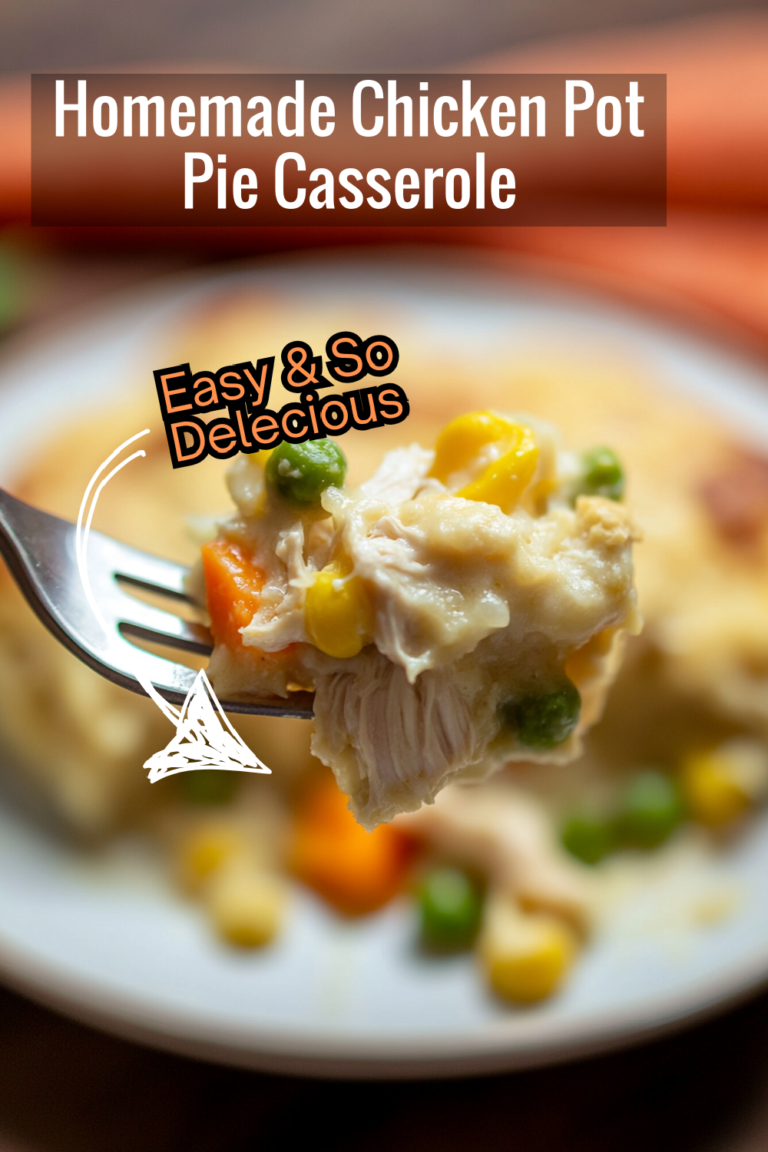 Homemade Chicken Pot Pie Bubble Up Casserole