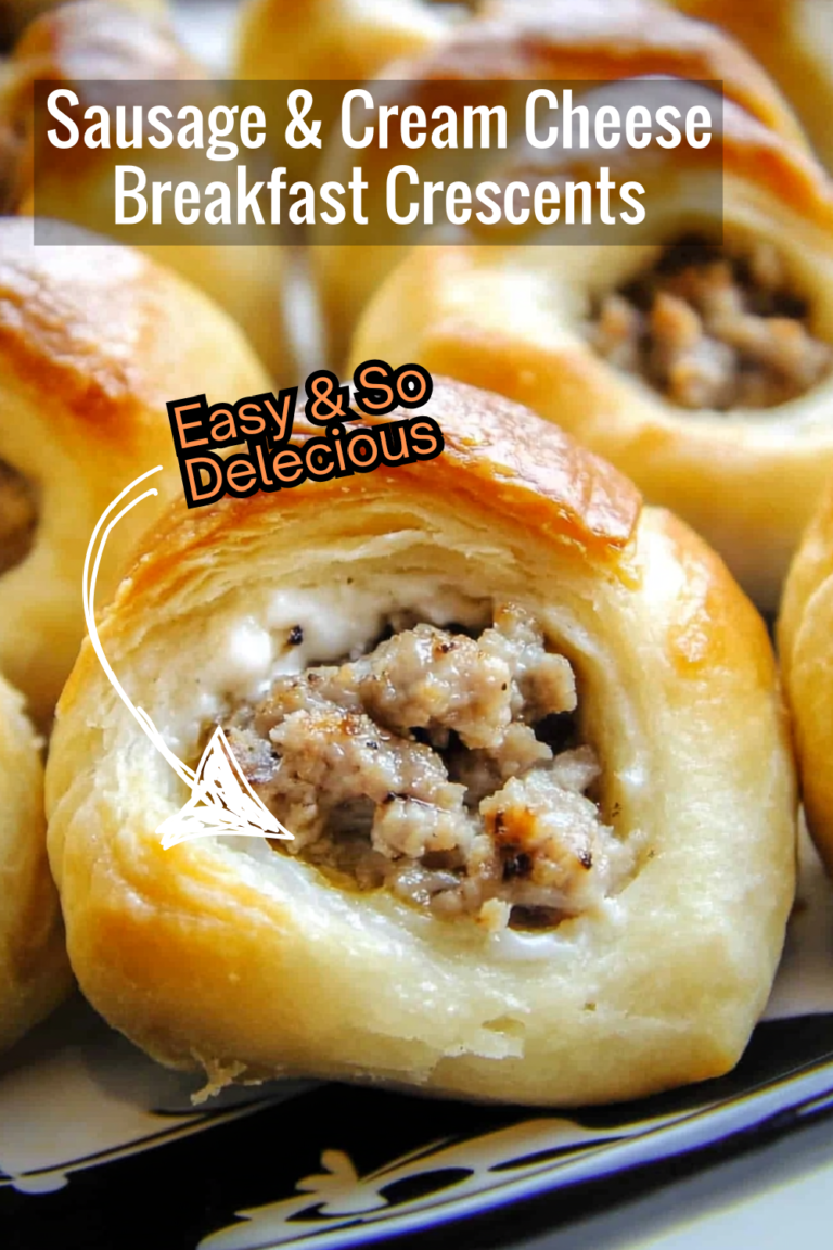 Sausage & Cream Cheese Breakfast Crescents